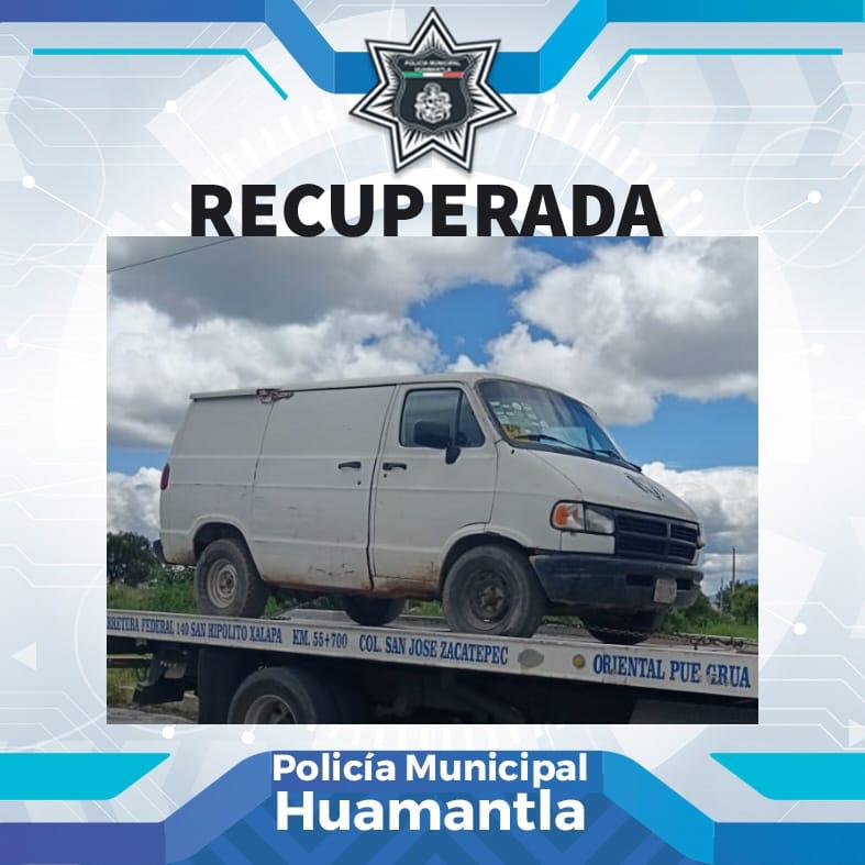 Recupera en minutos Policía de Huamantla camioneta con reporte de robo